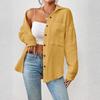 Women's Casual Fashion Shirt With Shoulder Down Long Sleeved Shirt
