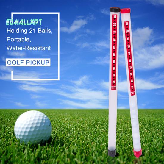 Retrívr golfových míčků – pojme 21 míčků, profesionální nástroj na vysávání míčků, hlava připravená na uvolnění, nástroj pro přitahování plastových míčků