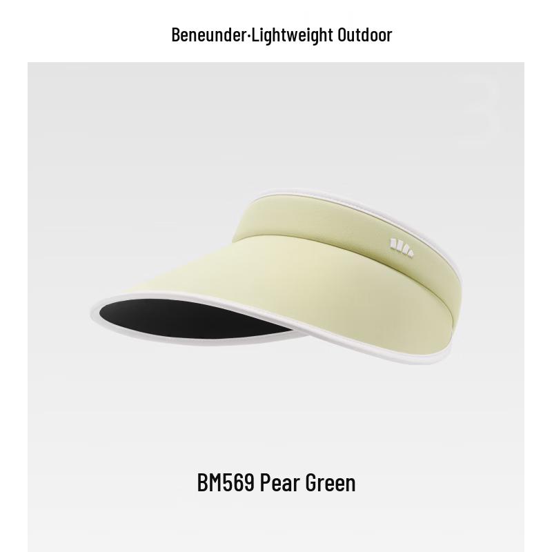 Beneunder Black Gel Topless UV Protection Sun Visor Hat for Women