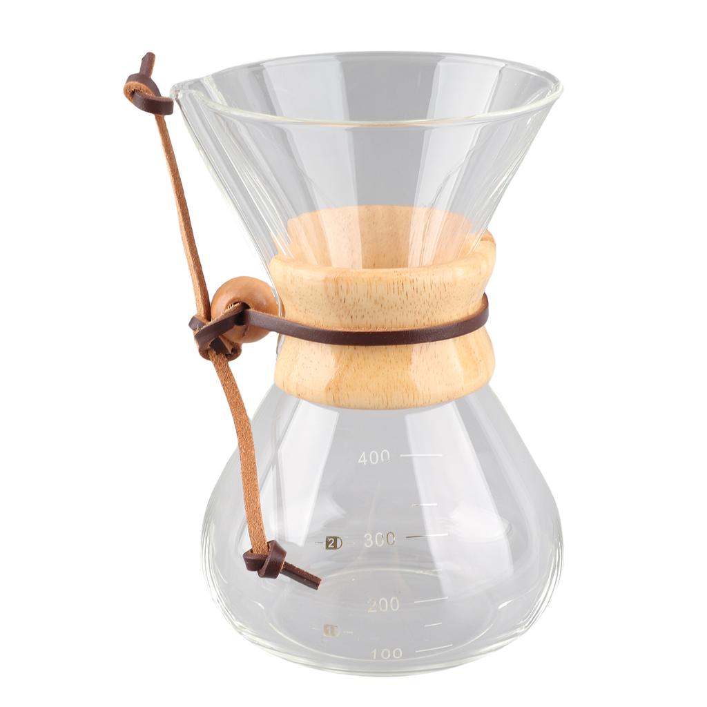 Kávovar 400ml Žáruvzdorné Sklo s Vysokým Obsahem Borosilikátu Pour Over Ručně Vařený Kávovar pro Domácnost