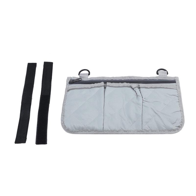Wheelchair Side Bag With Cup Holder Portable Armrest Storage Pouch For Walker Rollator And Electric Scooter Wheelchairs