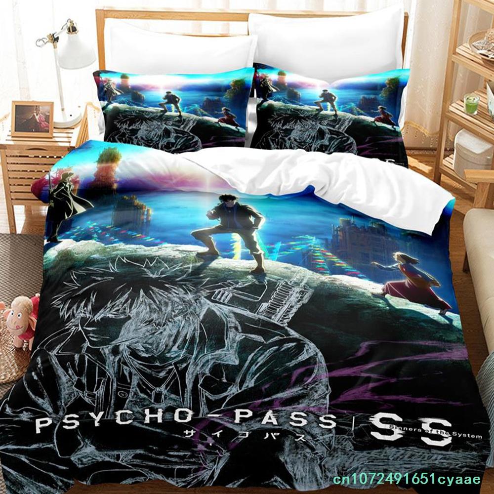 2023 Psycho Pass Bedding Set Single Twin Full Queen King Size Bed Set Adult Kid Bedroom Duvetcover Sets Anime Parure De Lit Bed