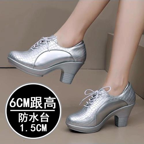 

6cm 8cm Small Big Size 33-43 Comfortable Patent Leather Shoes Women Platform Oxfords 2025 Spring Block High Heels Shoes Work Mom 33