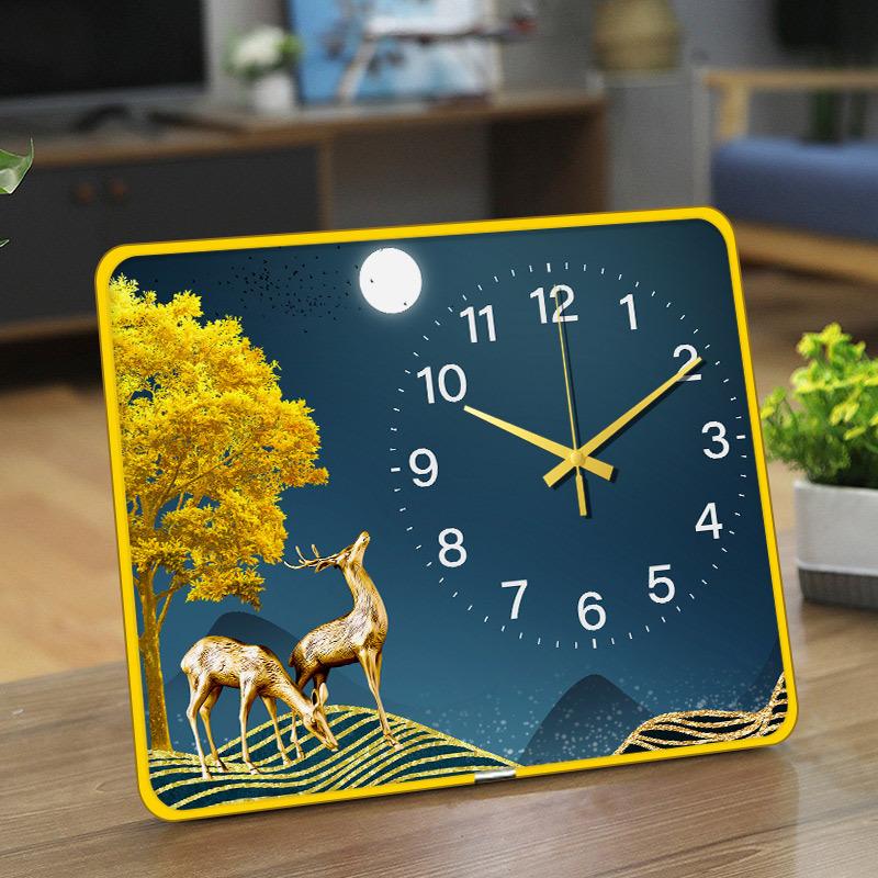 

Простые и Современные Бытовые Креативные Часы Настольные Часы для Размещения Декоративные Стеклянные Настольные Часы для Гостиной и Столовой Бесшумные Часы из Кристального Фарфора .