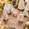 Ceramic Crafts Christmas Ceramic House Pendant Painting Pendant Ornament  Merry Christmas Party