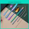 Premium Stainless Steel Cutlery Set Modern Minimalist Design Seven Piece Gift Collection