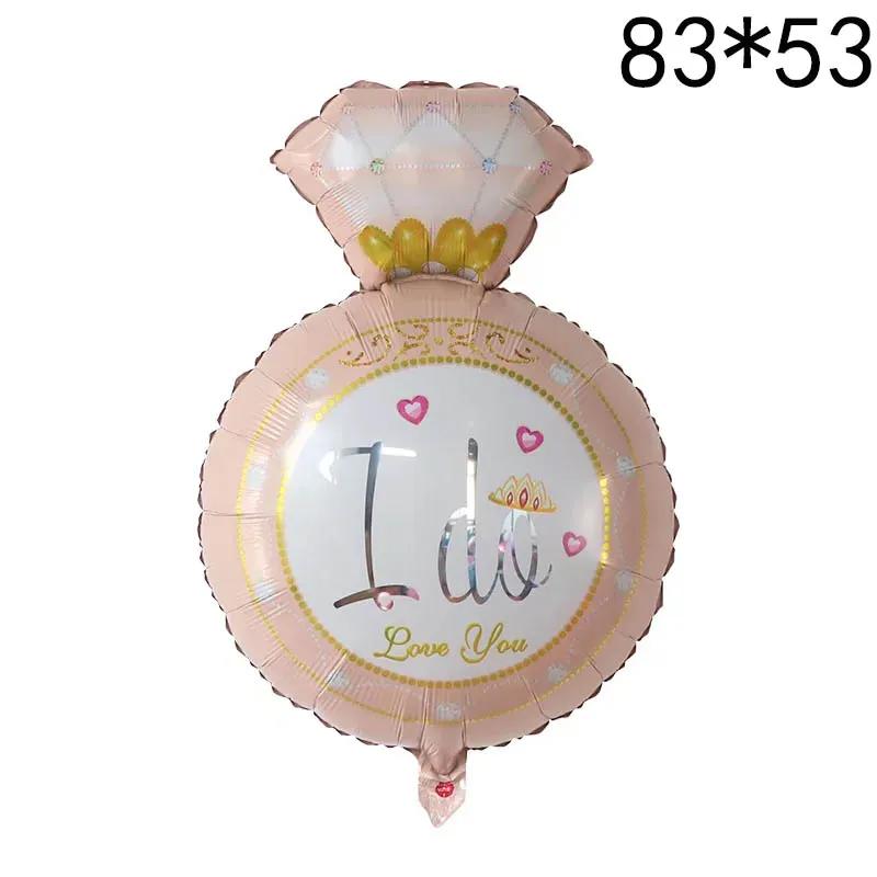 Diamond Ring Balloon Valentine's Day Proposal Balloon Wedding Room Decoration Diamond Ring Aluminum Film  Balloon