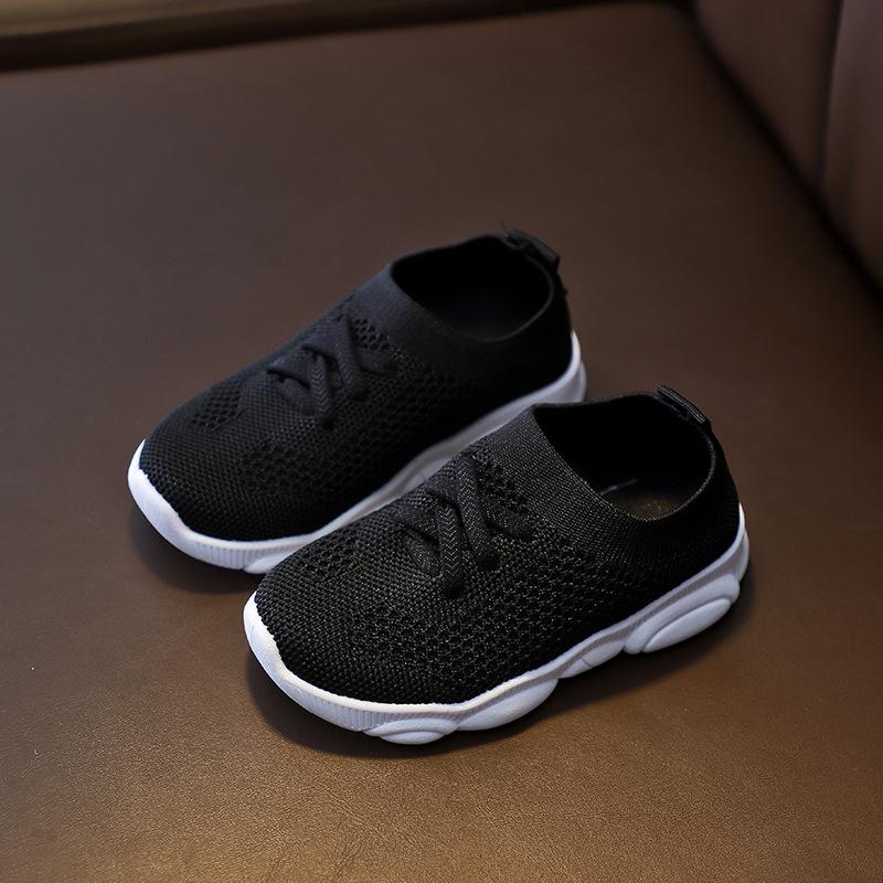 2026Spring Season Children's Knitted Shoes with Injection-molded Soft Soles for Boys and Girls, Breathable Mesh, Non-slip and Wear-resistant
