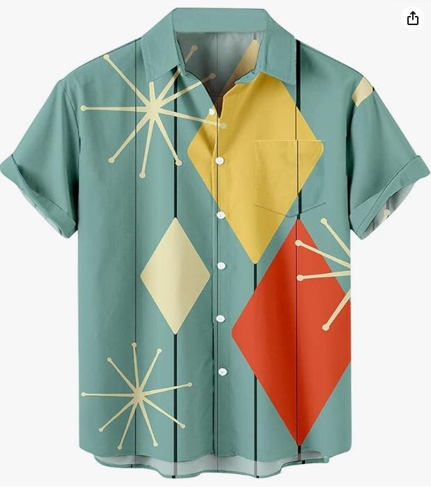 Summer New Large Size Hong Kong Style Men's Flower Shirt 1D Digital Printing Casual Short Sleeve Shirt Men's Clothing