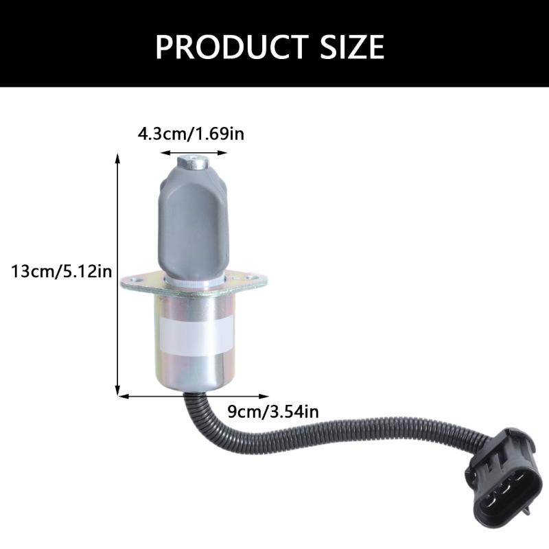Fuel Shut Down Solenoid 6681513 12V Mechanical Processing Solenoid Simple Installs for Generators Quick & Simple Setups