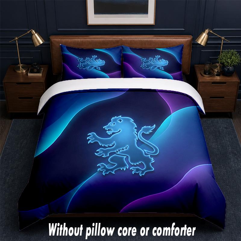 Aston Villa Football Design Bed Bedding Set 1 Duvet Cover + 2 Pillowcases Soft Breathable Household Bed Linens