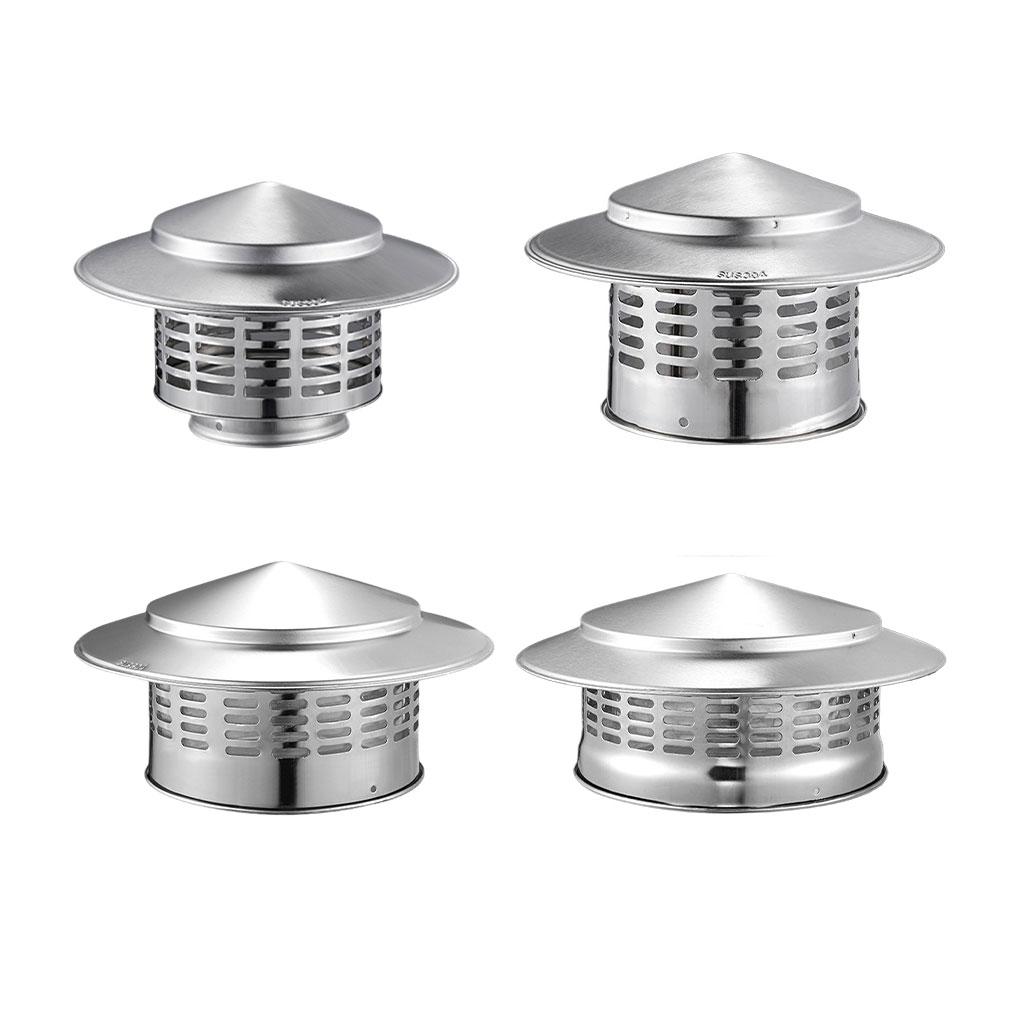 Umbrella shaped cap, stainless steel cover, roof, cylindrical PVC pipe, flue, rainproof cover, ventilation cap