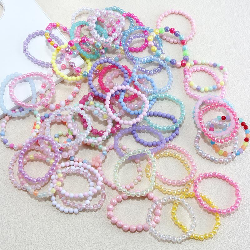 10-30Pcs Colorful Beads Bracelet Kids Girls Birthday Party Favors Goodie Pinata Filler Baby Shower Wedding Guest Treat Gifts