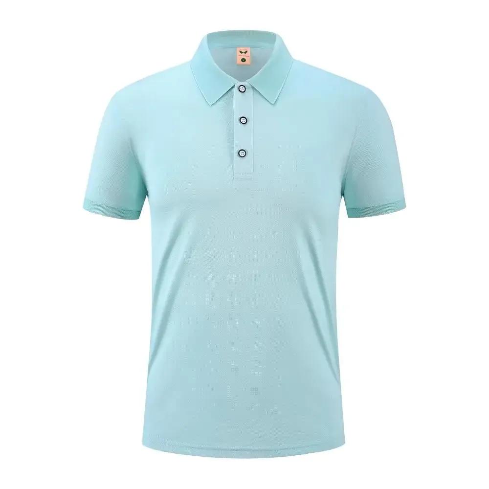 2026 Summer New Men's Fashion Casual Breathable Comfortable Polo Shirt Solid Color High Quality Short Sleeve T-shirt