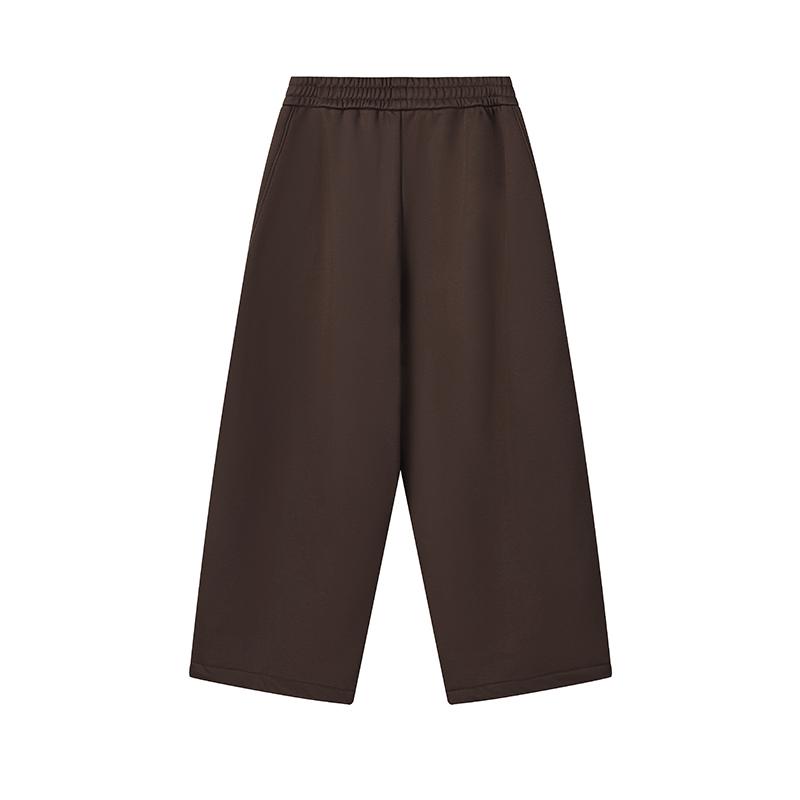 Fila Original Fleece Version Warm Fashion Simple Versatile Comfortable Casual Retro Classic Loose Knit Sports Pants Men Pants Dark-Brown F11M619603FBN
