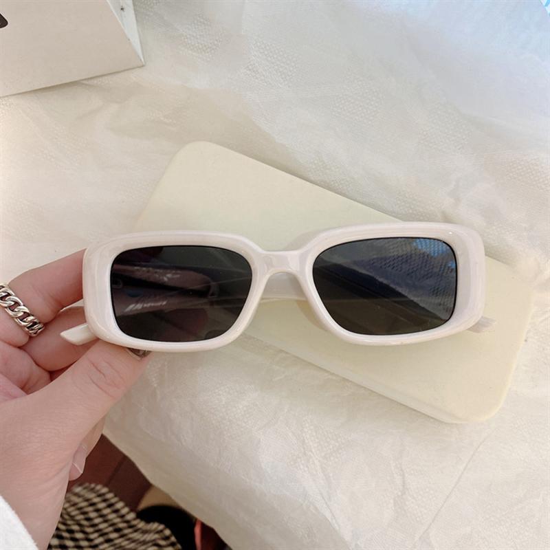 Lunettes de soleil rectangulaires Femmes Hommes Ovales Vintage Marque Designer Carrées Lunettes de soleil Pour Femmes Nuances Lunettes Féminines Anti-éblouissement