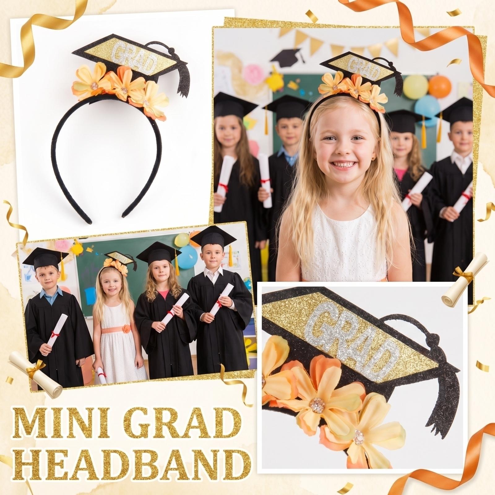 

Hat Graduation Bachelor Hat Hairband Hair Clip Kindergarten Graduation Dress Up Photo Props One Size
