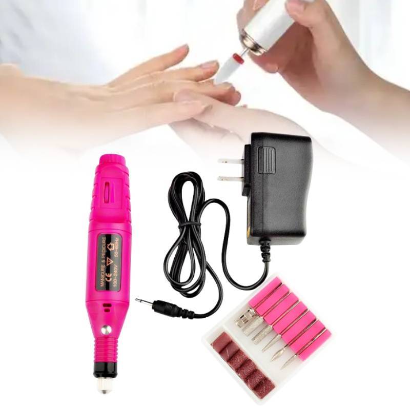 Electric Nail File Set With Portable Grinder For Manicure Enthusiasts And Nail Art Practice