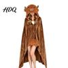 Comfortable Oversized Cape Animal Wearable Blanket Hoodie Adults Fleece Sweatshirt Winter Sleepwear Sleepwear Halloween Cosplay Costume Plush Hooded