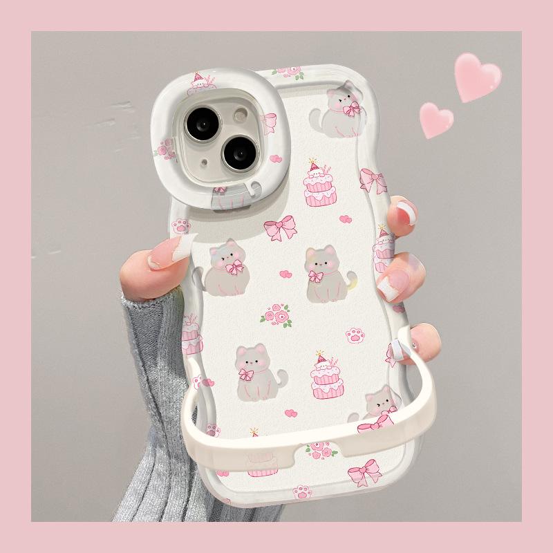Applicable To Apple 15plus Mobile Phone Case IPhone 14pro Cute Hollow Koala 13 Invisible Double Bracket Silicone X