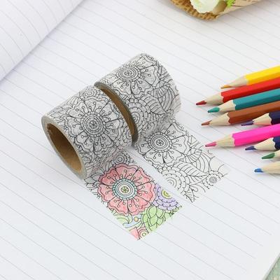 Tolles Washi-Klebeband zum Ausmalen, japanisches Papier, Kawaii-Dekorationsbänder, Abdeckbänder, Schreibwarenaufkleber, 30 mm x 5 m