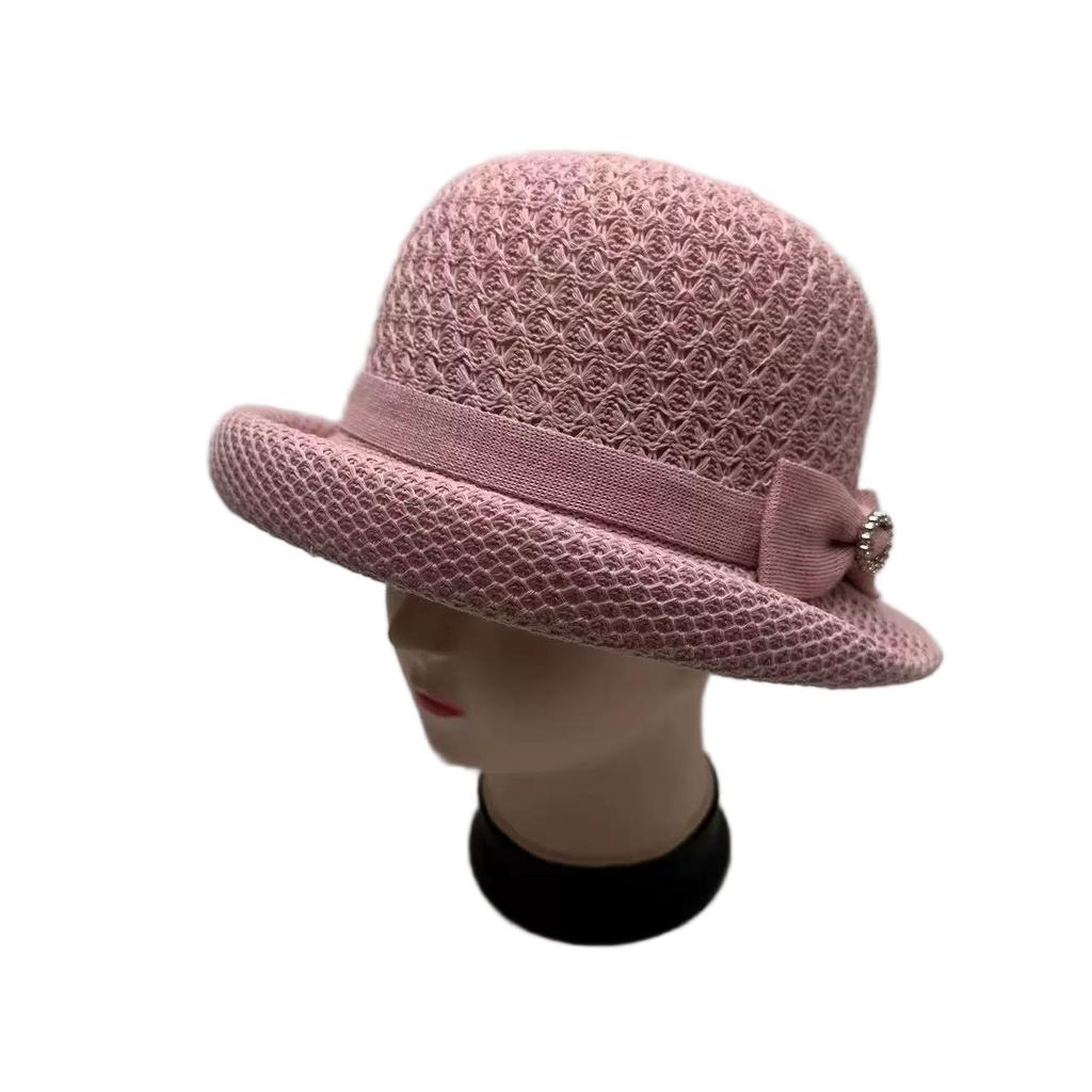 Breathable Knitted Sun Hat New Fashionable Style with Raised Brim Stylish Mom Hat for Summer Sun Protection