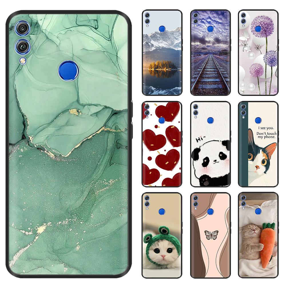 Shockproof Cover For Honor 8X Case Soft TPU Silicone Back Cover For Huawei Honor 8X Cases Honor8X Animals Painted Cover Fundas