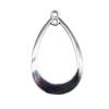 Irregular Oval Frame Connectors Moon Hammered Texture Links For Earring Making