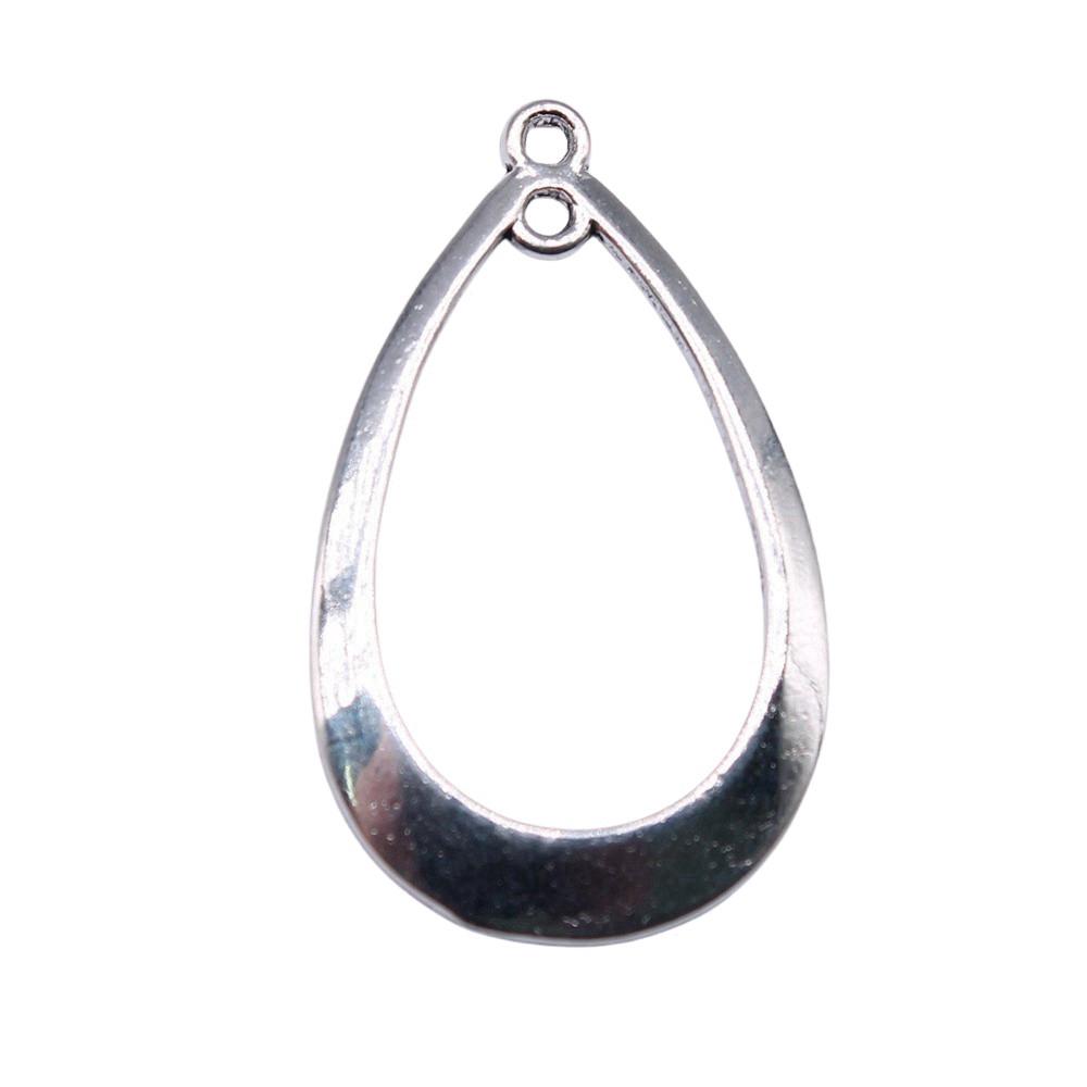 Irregular Oval Frame Connectors Moon Hammered Texture Links For Earring Making