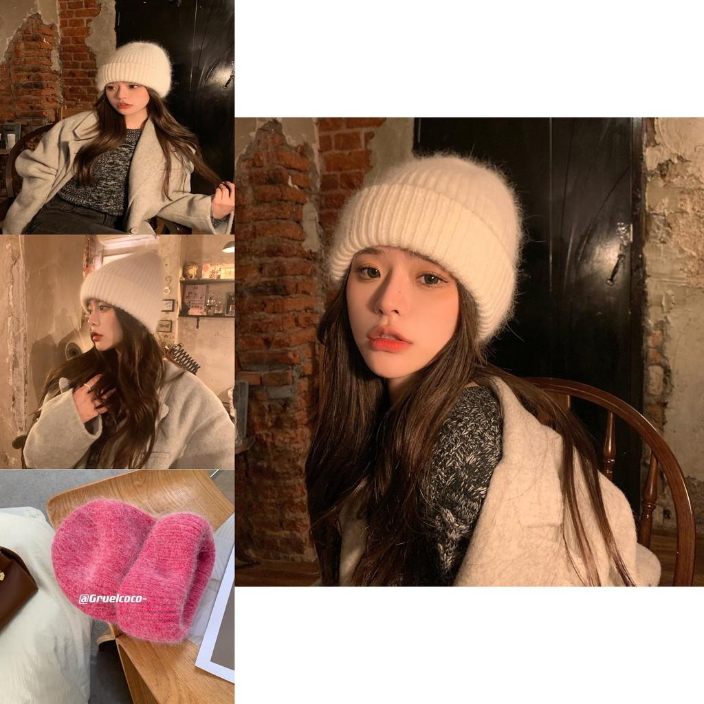 Fashionable White Acrylic Knit Hat For Women Cozy Winter Essential