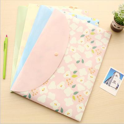 Juego de 4 piezas Bolsa para documentos A4 Creativa Bolsa de archivo de oficina Bolsa de archivo floral Carpeta de documentos Estudiante Lindo Conejito Carpeta de archivo para exámenes Bolsas
