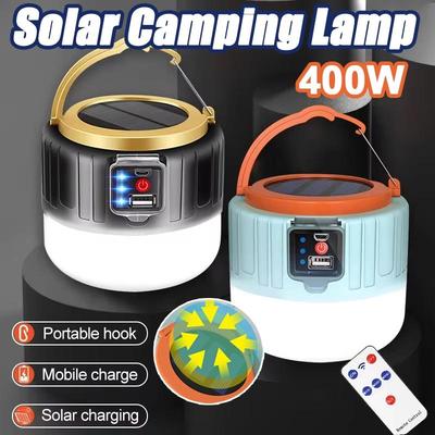 Sofort Verfügbar 400W Solarladeleuchte Nachtmarktleuchte Mobile Powerbank Outdoor Campinglampe Notlicht