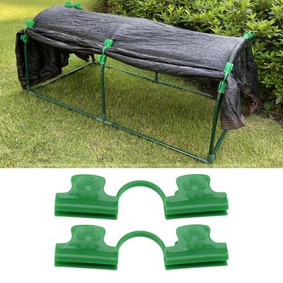 50 Stück Gewächshausklemme Pe-Kunststoff 2-Kopf Pflanzenfolienklemme Bodentuchklemme für Gartenbau 8mm/11mm/16mm Garten Zubehör
