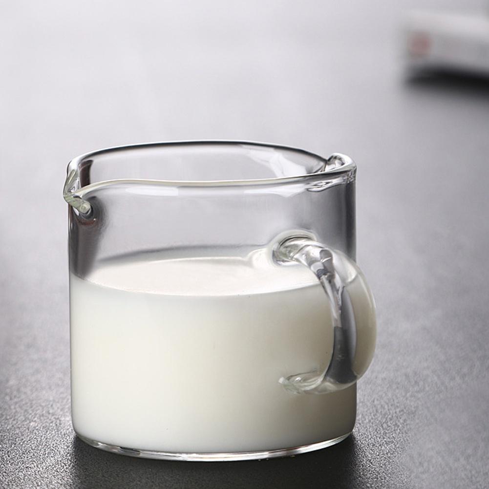 80ml High Borosilicate Glass Cup with Spout Glass Cup Mugs Milk Coffee Utensils Insulated Clear Cup Suitable For Espresso