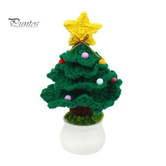 

Вязание крючком рождественской елки, ручная работа, вязание, рождественские елочные украшения, горшечные растения, настольная фигурка для праздничного творчества темно-зеленого