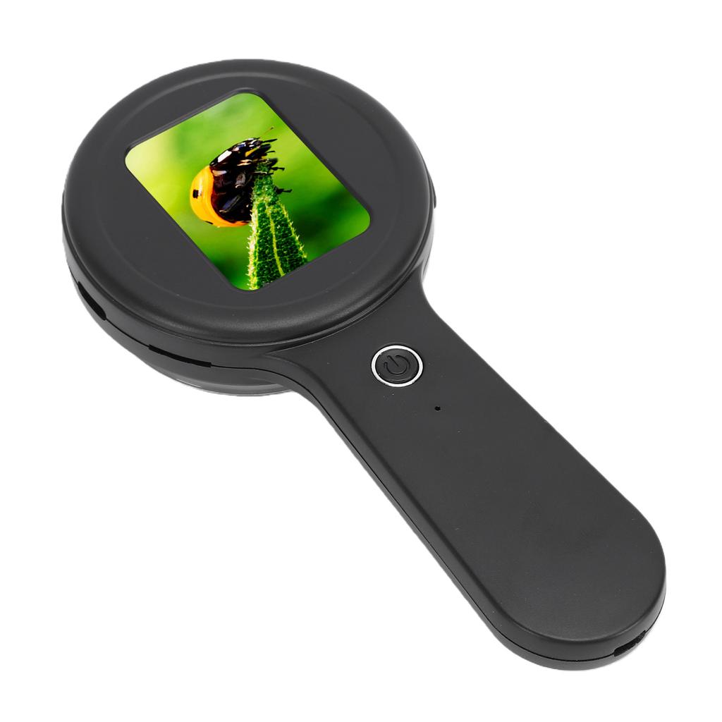 Digital Microscope Handheld 2.0 Inch Screen Portable Digital Magnifying Glass 200X Magnification 16 LED Lights Anti