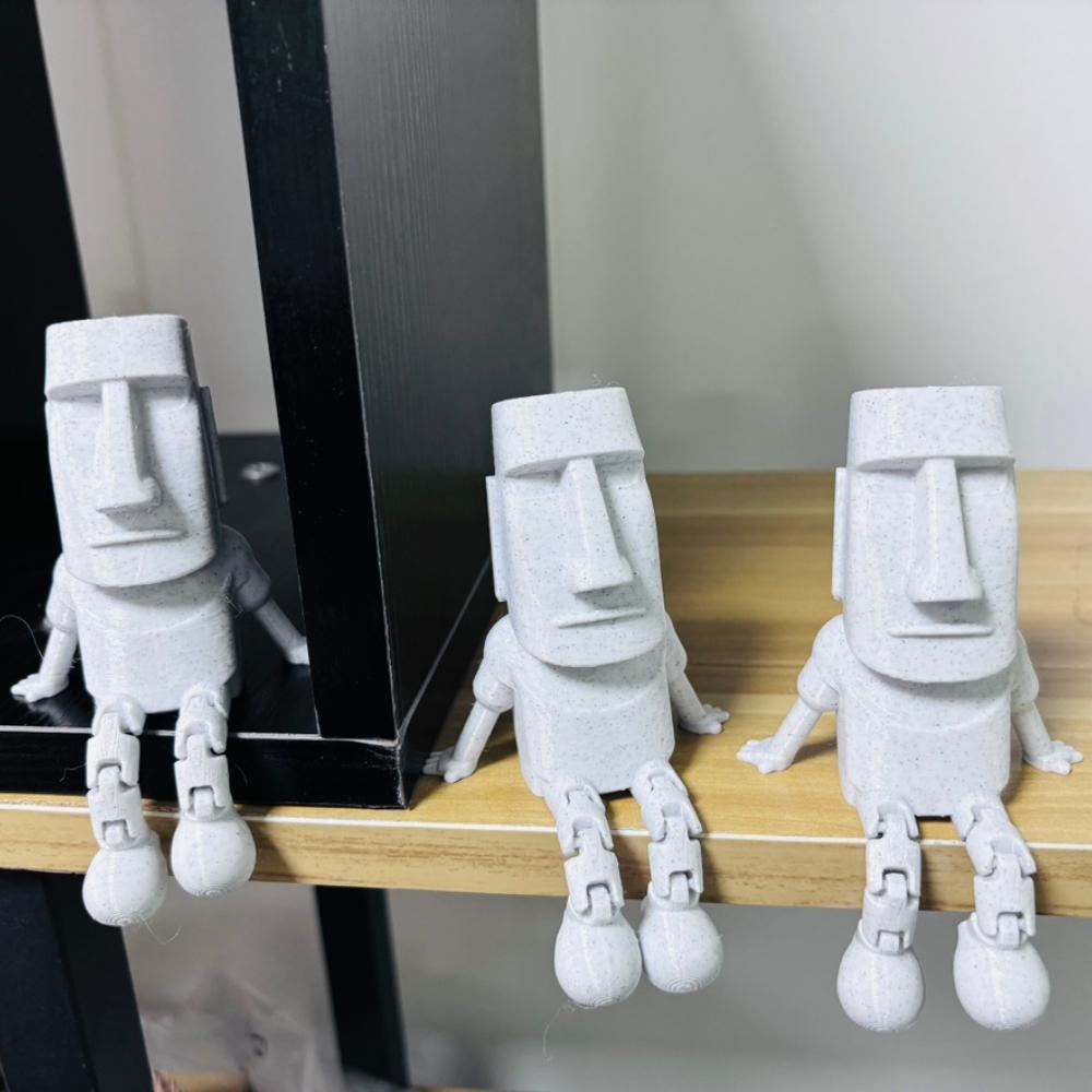 

Сидячие фигурки, напечатанные на 3D-принтере, Пасхальные сидячие фигурки, настольные украшения, мини-уникальные сувениры и украшения белый