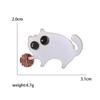 Enamel Cat Pin for Women Unisex Rhinestone Cats Brooch Kitten Lapel Pins Banquet Party Backpack Gifts Jewelry Accessories