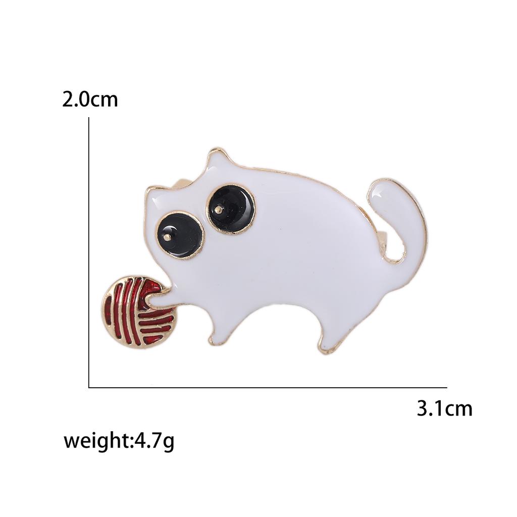 Enamel Cat Pin for Women Unisex Rhinestone Cats Brooch Kitten Lapel Pins Banquet Party Backpack Gifts Jewelry Accessories