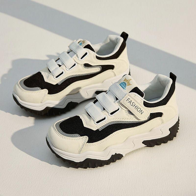 

2025 new explosion thick-soled leisure sports lightweight lace-up dad shoes show high Internet celebrities small versatile color matching 40 чёрный