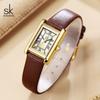 Orologio da Donna Cinturino in Pelle Retrò Senso Premium Orologio da Donna Impermeabile Studente Versatile Orologio al Quarzo Quadrato Piccolo Orologio da Donna