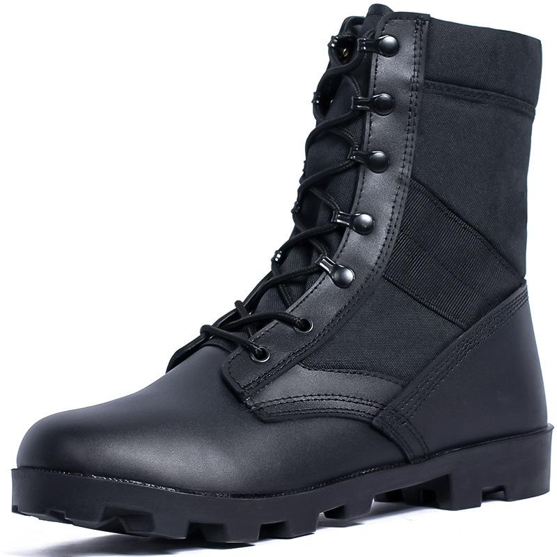 Leather Military Boots Outdoor Hiking Shoes Desert Workwear Training