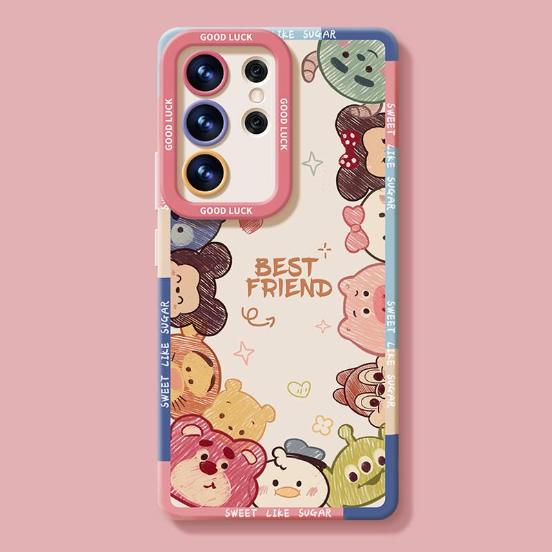 Cartoon avatar mobile phone case with hanging chain, suitable for Samsung S26ultra silicone S25/S24 + cute S23/22 sets