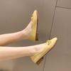 Fashion Shoes Woman Flats Loafers With Fur Pearl Decorateion Oxfords Pointed Toe Low Heels Autumn Shallow Mouth Casual Female