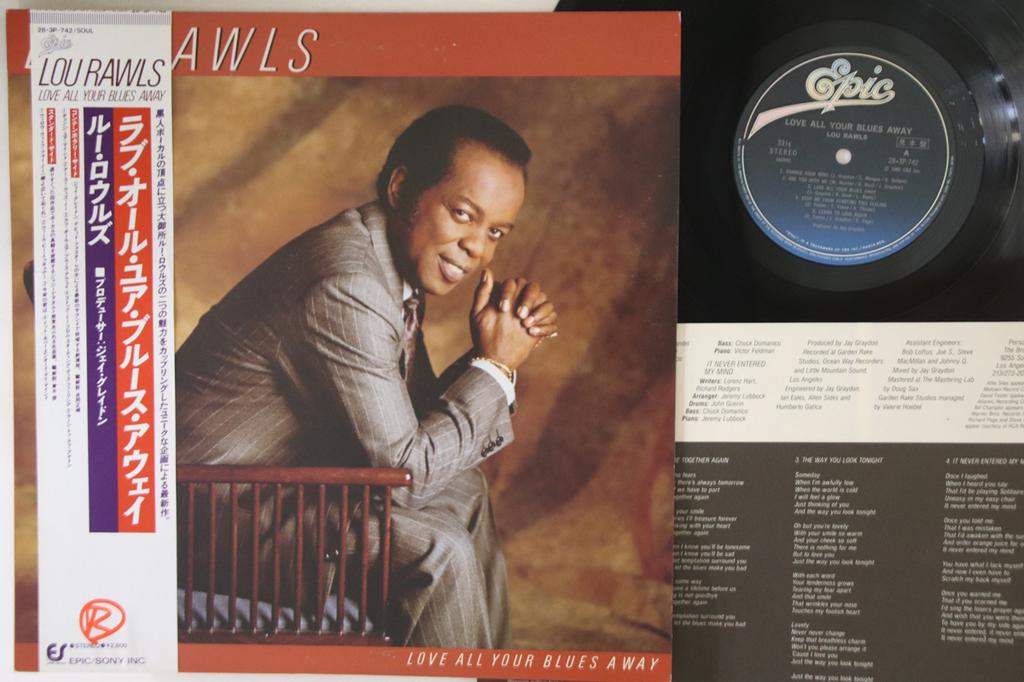 LP Record LOU RAWLS - Love All Your Blues Away 283P742PROMO EPIC Japan Obi Soul/Funk Used