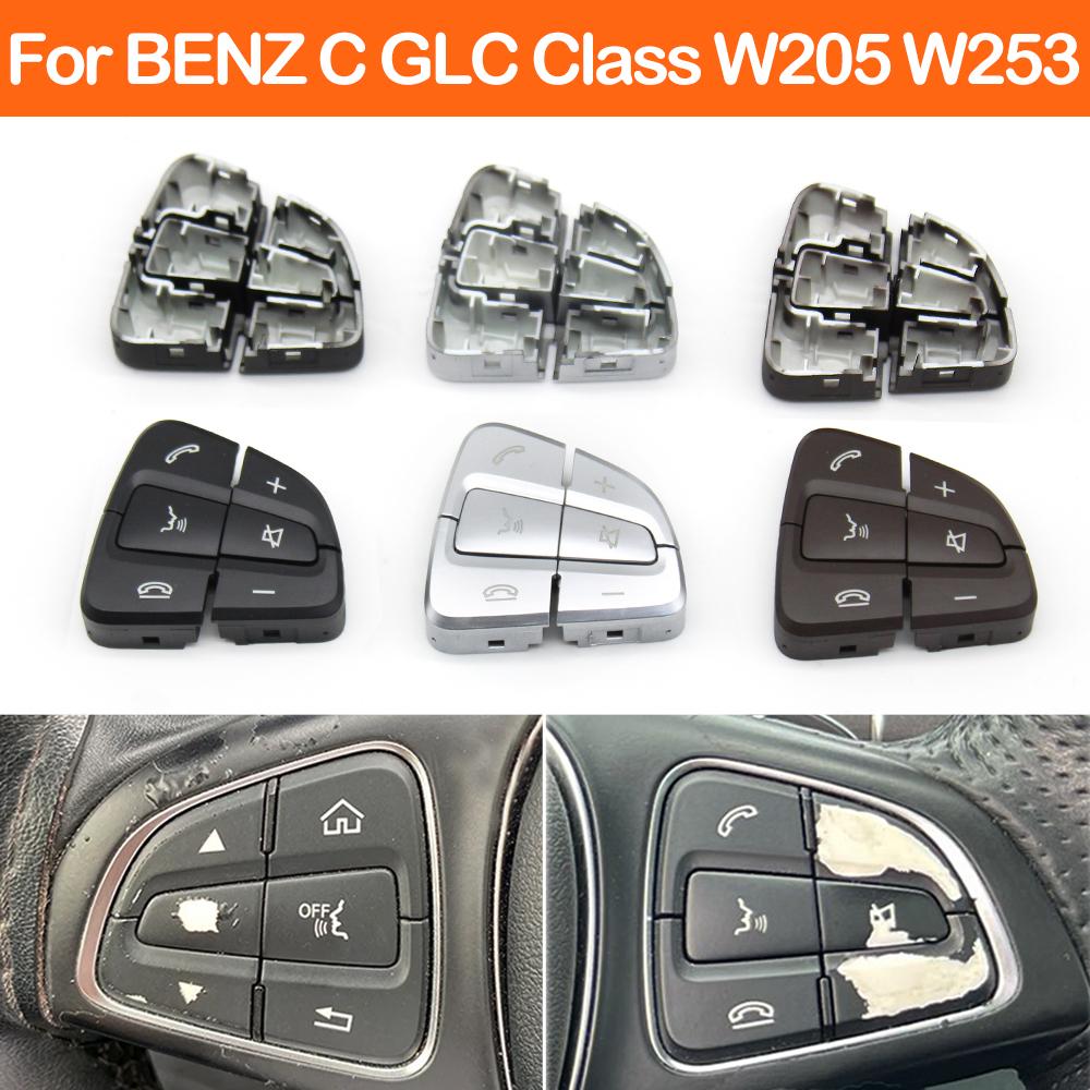 W205 W253 Car Steering Wheel Button Menu Phone Control Push Cover Replacement For BENZ C GLC Class C200 C300 GLC260 0999050200
