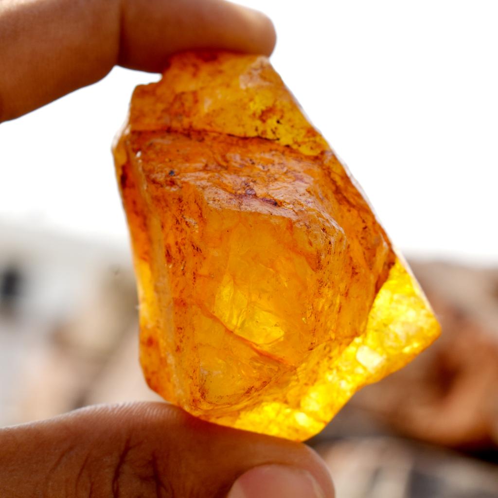 Natural Yellow Sapphire Loose Gemstone Rough 445 ct Uncut September Birthstone for Gem Collections