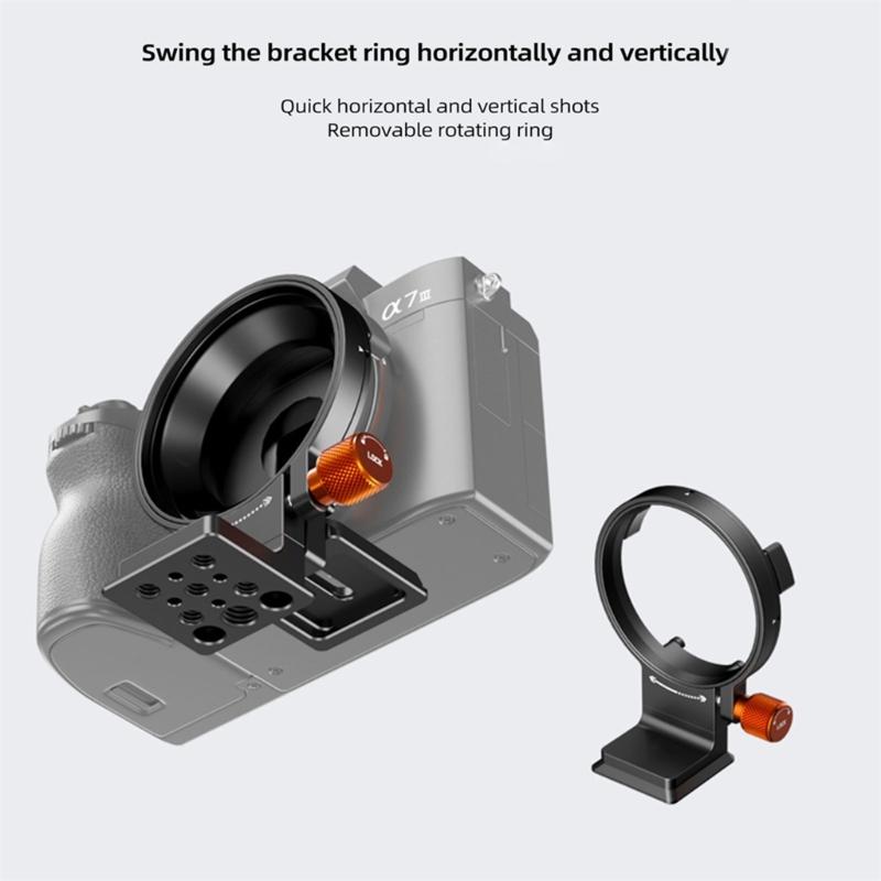 Rotatable Horizontal-To-Vertical Tripod Mount Collar Lens Collar Quick Release for DSLR Mount For Stable Photography