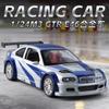 1:24 M3 GTR E46 Спортивный автомобиль Модель Литой Металл Игрушечные Транспортные Средства Модель Автомобиля Звук Свет Коллекция Детская Игрушка Подарок