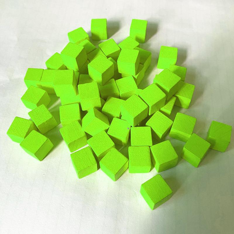 100Pcslots 14Colors 10Mm Cube Wood Cubes Colorful Dice Chess Pieces Right Angle For Token Puzzle Board Games Early Education